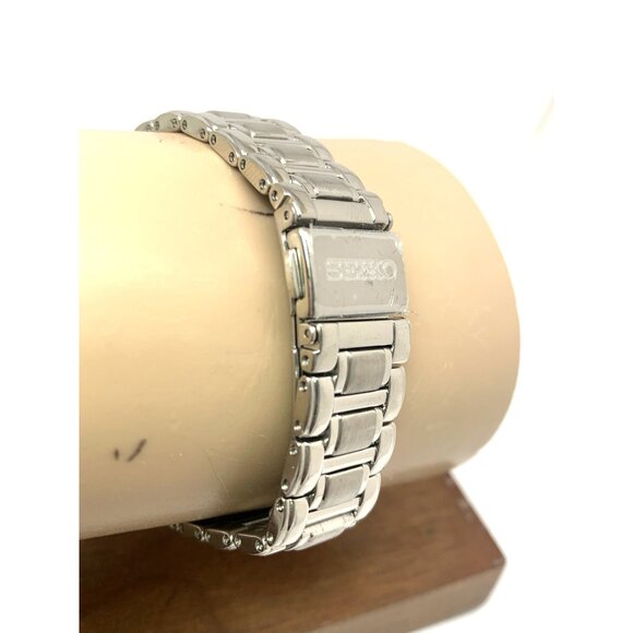 Seiko Women's Watch SNDY21 Quartz Mother of Pearl Dial Chronograph Silver Steel - Picture 10 of 14